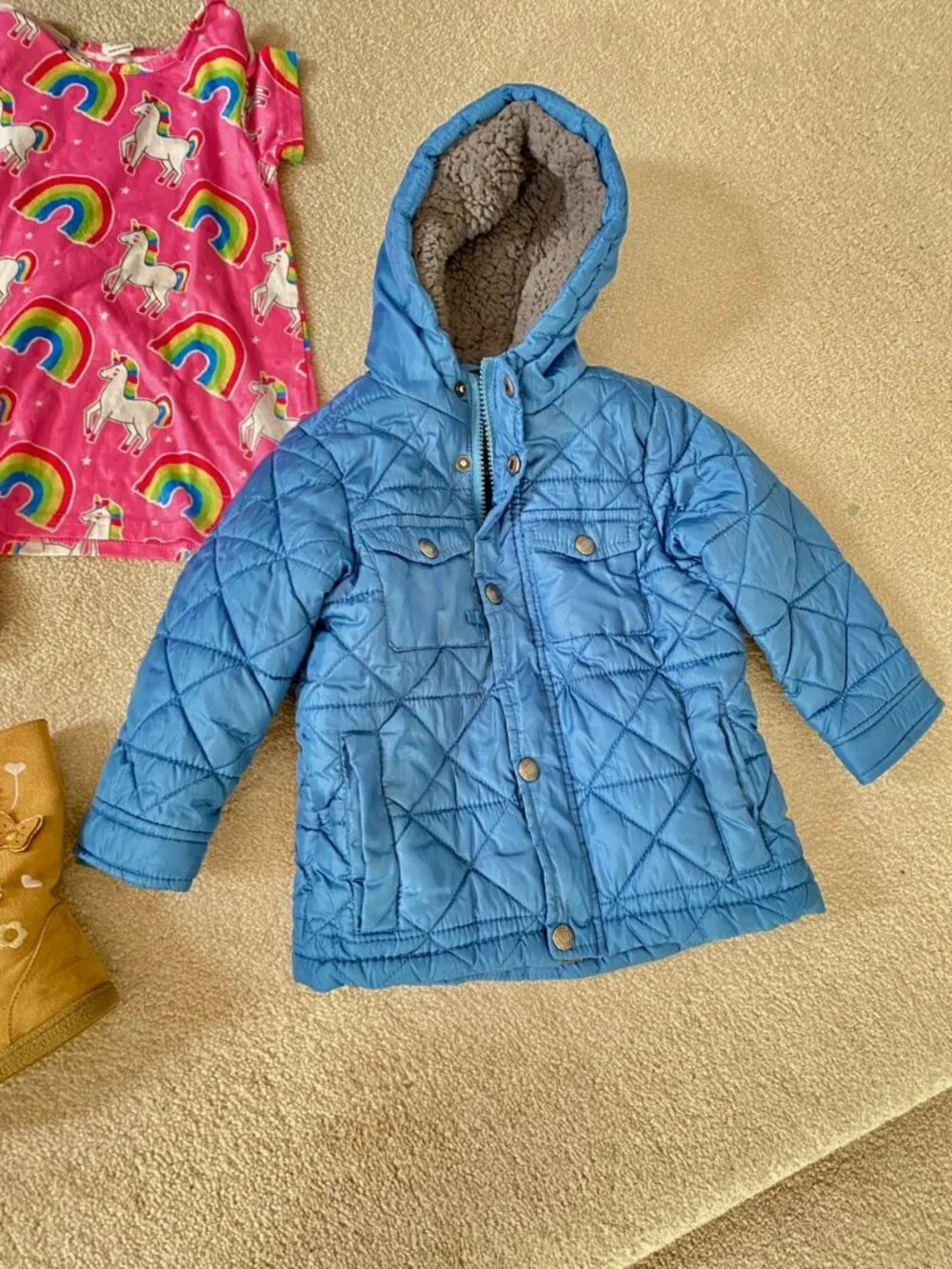Grils Back To School Bundle Including Boots And Winter Coat Size 18-24Months